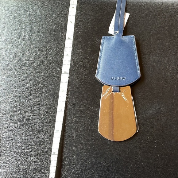 J Crew leather handbag charm accessory mirror NWT - Picture 3 of 6